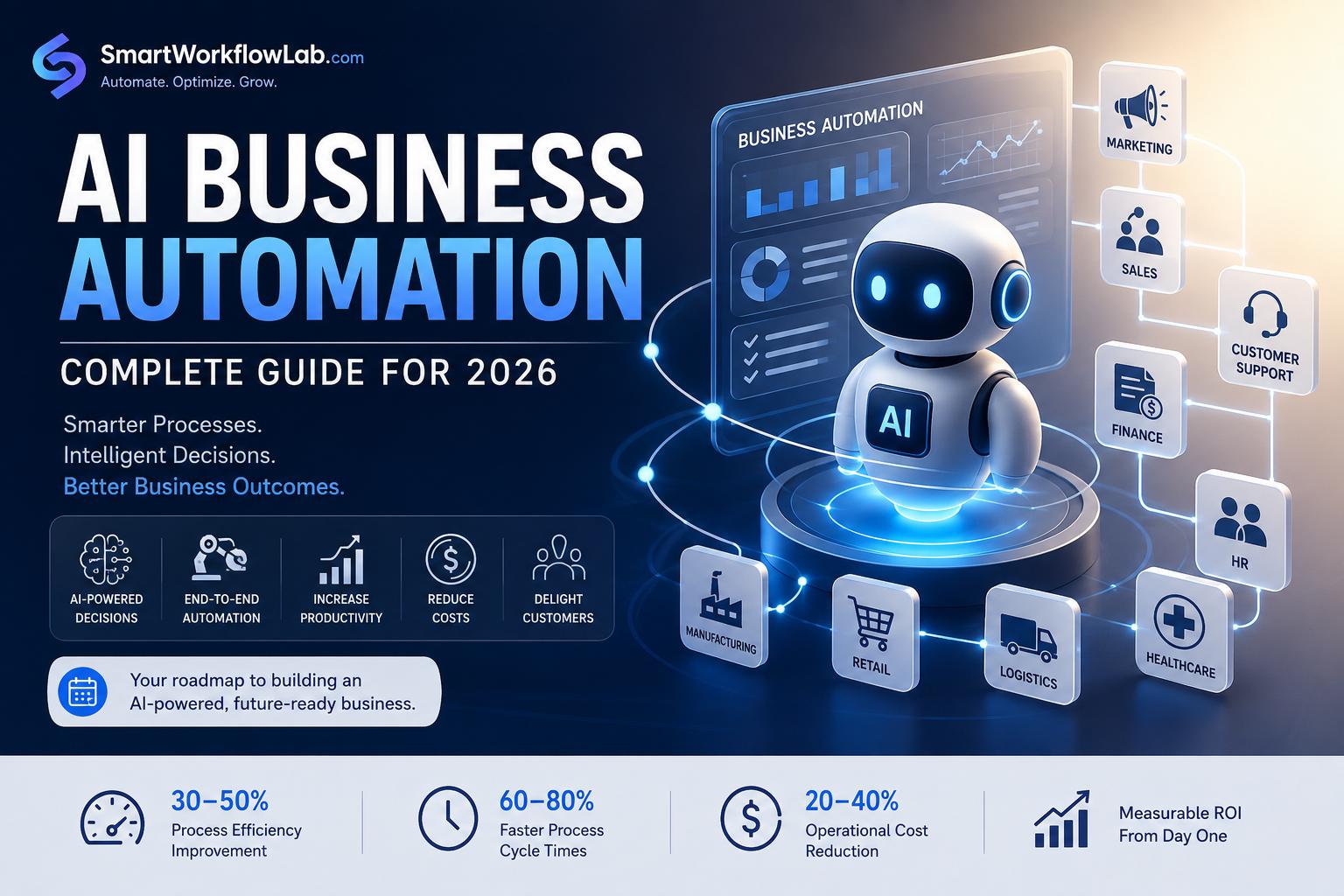 Illustration for the guide: AI Business Automation: Complete Guide for 2026