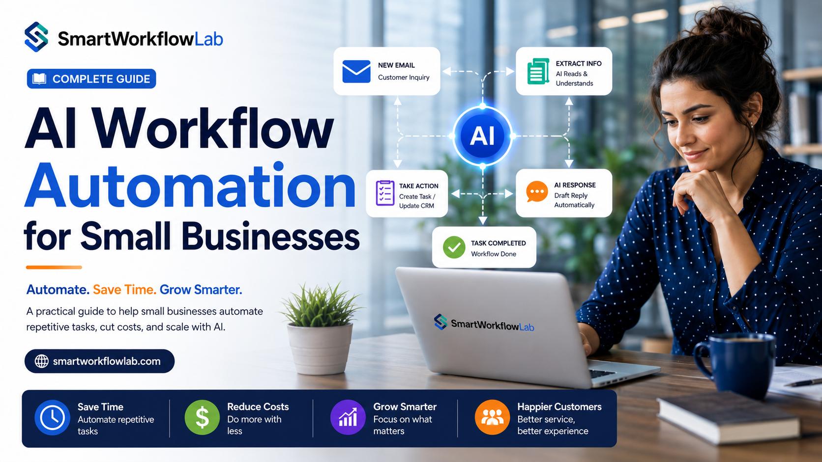 Illustration for the guide: AI Workflow Automation for Small Businesses (Complete Guide)