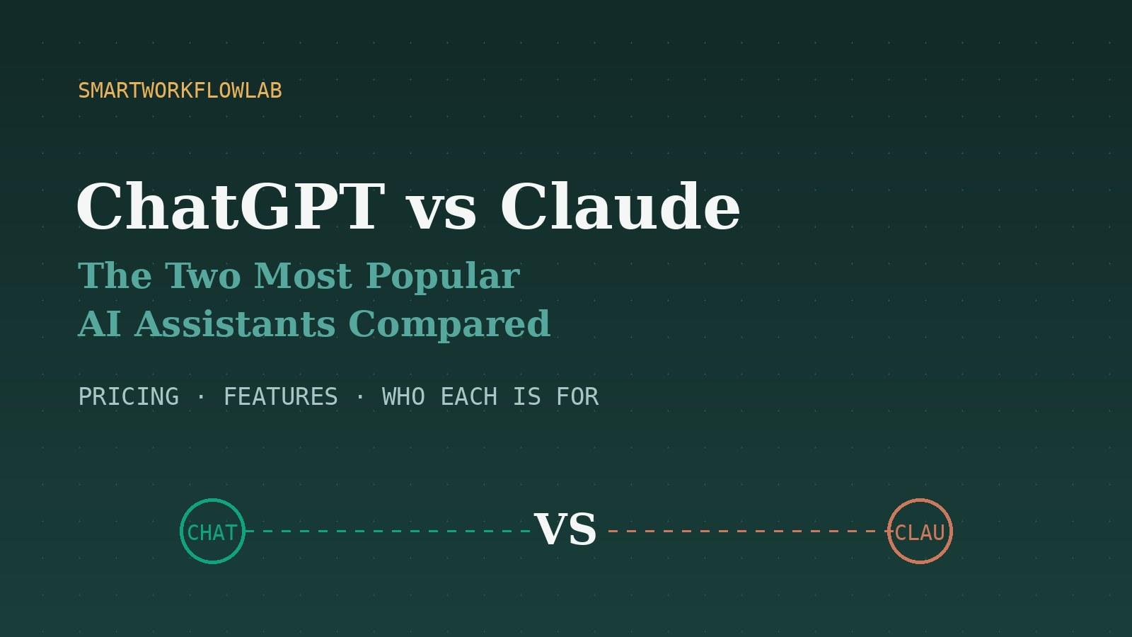 ChatGPT and Claude logos facing off in an AI assistant comparison