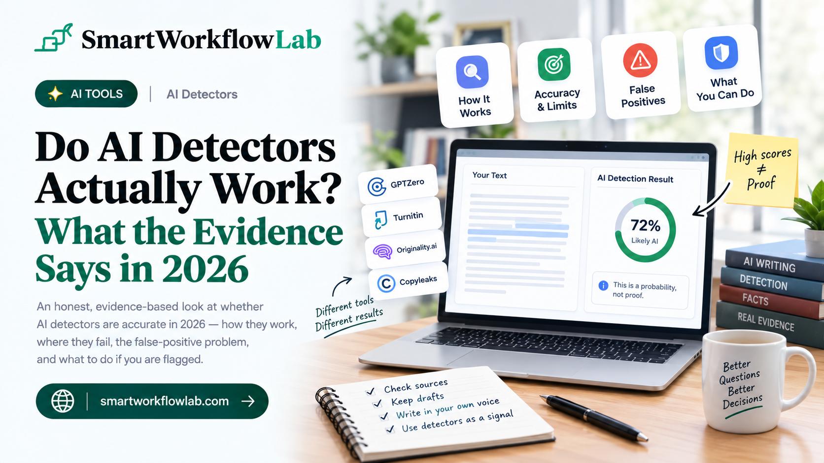 An AI detector scanning a document and returning an uncertain probability score